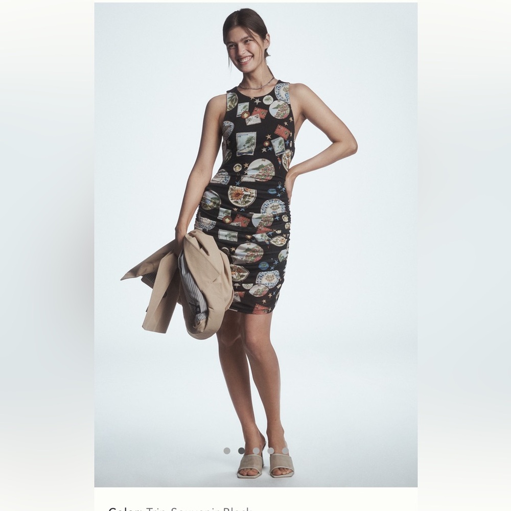 NWT Farm Rio Trip Souvenir Sleeveless Ruched Tulle Mini Dress-Small